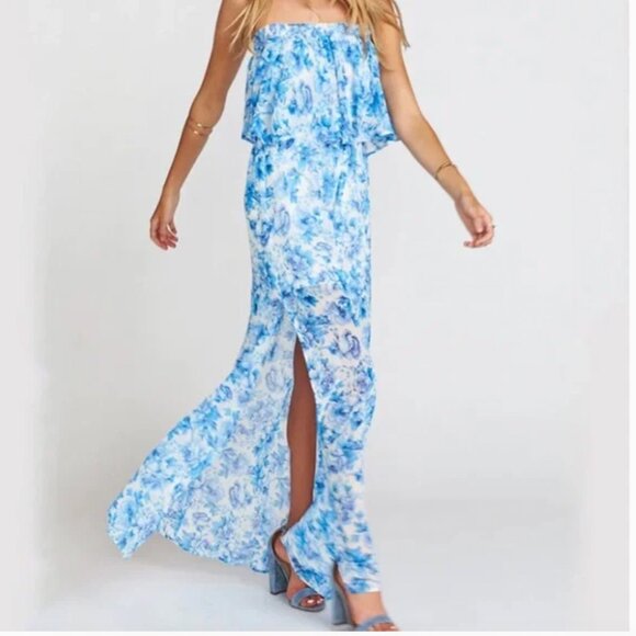 Show Me Your Mumu Hacienda Mama Blues Floral Convertible Maxi Dress - Picture 2 of 9